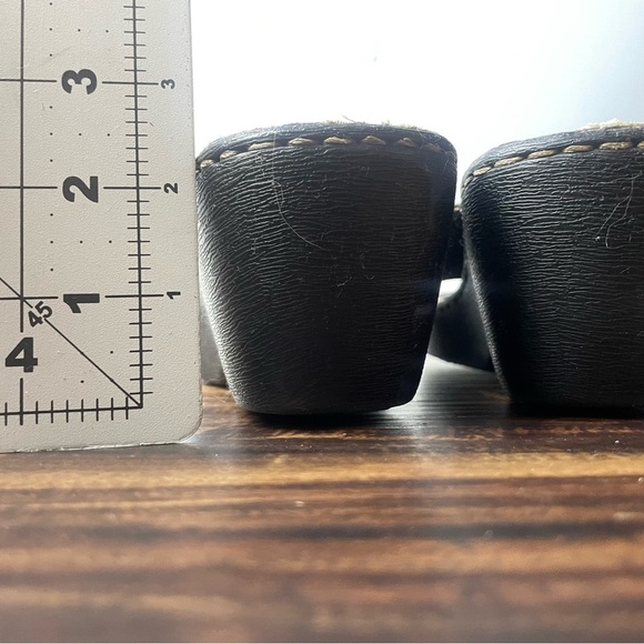 BOC Size 10M Black Pebbled Leather Buckled Slip On Mules Shoes BC 3133 - Picture 7 of 12